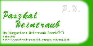 paszkal weintraub business card